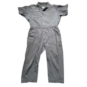 WearGuard Men's Gray Workwear Coveralls‎ Size XXL Short Sleeve Zip Pockets